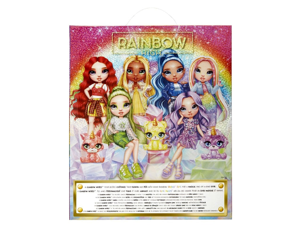 Gift-ready Rainbow High Amaya gift packaging for celebrations.