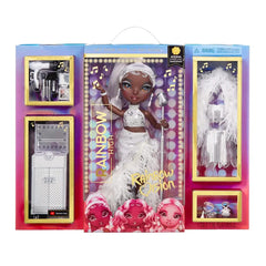 Rainbow High Ayesha Sterling doll with silver design ready for imaginative play.