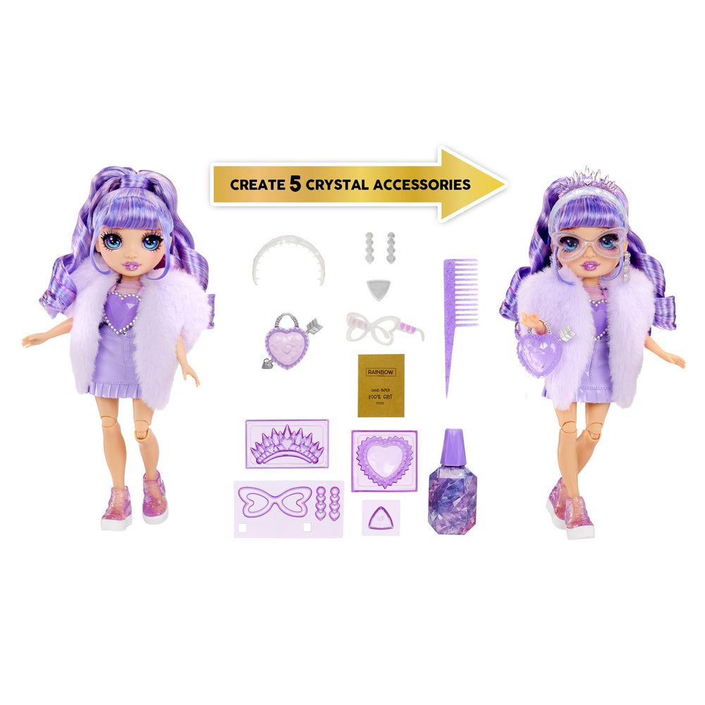 Rainbow High crystal accessories kit items ready to craft five pieces.