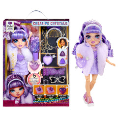 Rainbow High crystal accessory kit contents show resin, molds, and hardware.