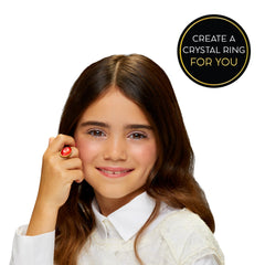 Iris wearing crystal accessories invites imaginative storytelling.