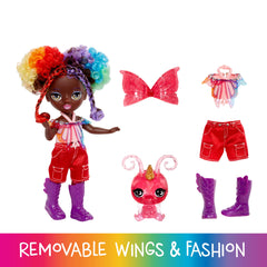Rainbow High Littles Astrid doll shoes add shine to outfits.