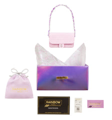 Rainbow High dust bag and tissue for luxe storage and presentation
