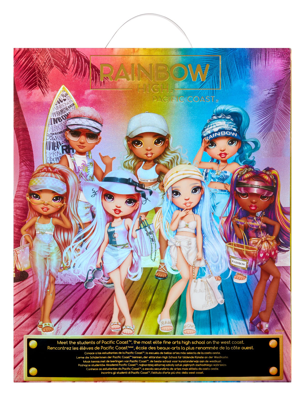 Rainbow High Pacific Coast Harper Dune long blonde hair detail invites brushing and styling.