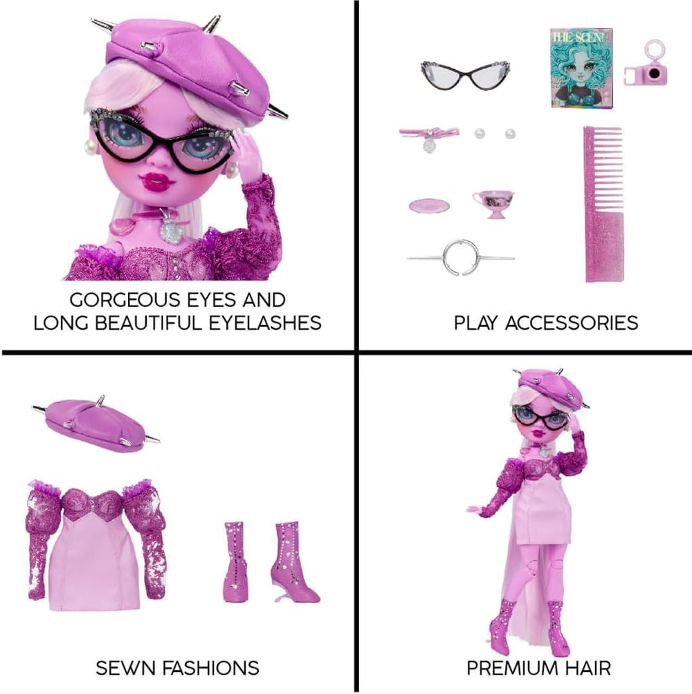 Rainbow High Lavender Lynn camera accessory sparks pretend photography and storytelling