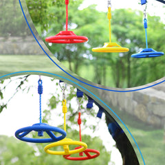Rainbow Craft backyard playground attachment connected to swing set supports active outdoor exercise.