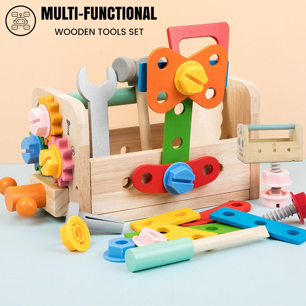 RAISUL nuts and bolts set promotes constructive building and sequencing.