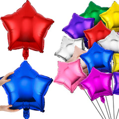 Raiten 18-inch star-shaped balloons add vibrant celebration ambiance.
