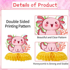 Rakuto axolotl wall decor cutouts create instant photo backdrops.