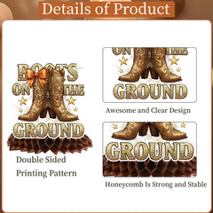Rakuto brown honeycomb centerpieces are easy to set up on any table