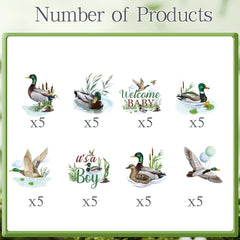 Pre glued Mallard Duck toppers ready to decorate treats