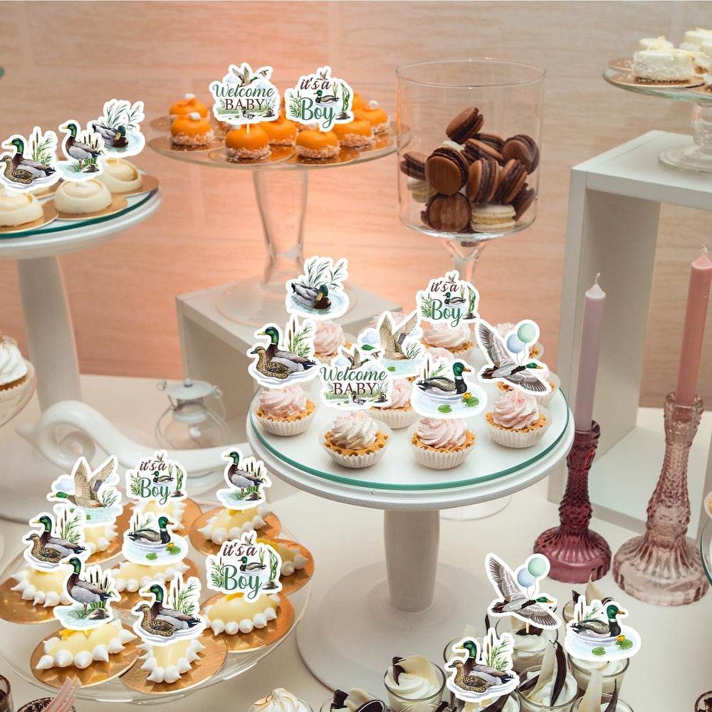 Bright green Mallard Duck toppers suit spring celebrations