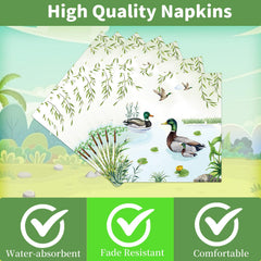 Rakuto Mallard Duck napkins 13-inch offer absorbent, sturdy cleanup
