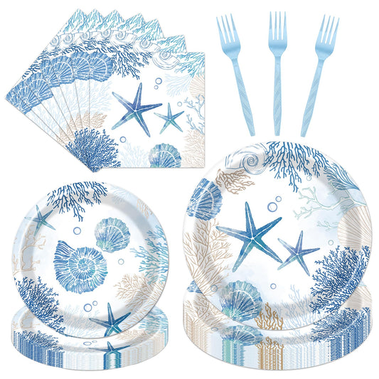 Rakuto Ocean Starfish Plates: coastal charm and sturdy dinnerware for celebrations.