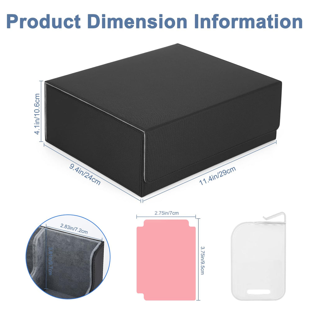 Ralout Card Deck Case capacity demo displaying space for sleeved and unsleeved cards