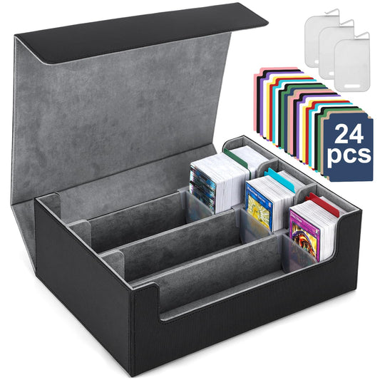 Ralout Card Deck Case top view shows durable PU leather exterior for protection