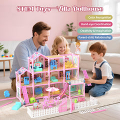 Randhar doll house roof night-light adds ambience during play.