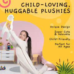Randimals secure-stitched toy emphasizes durability for hugs and play.