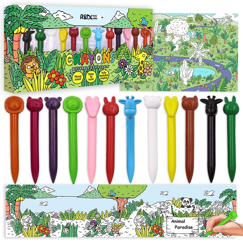 R&DLanci bear crayons for engaging, mess-free coloring sessions