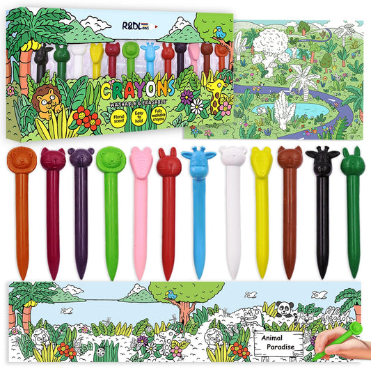 R&DLanci bear crayons for engaging, mess-free coloring sessions
