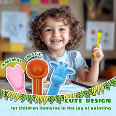 R&DLanci giraffe crayons enjoy easy hold and vibrant lines
