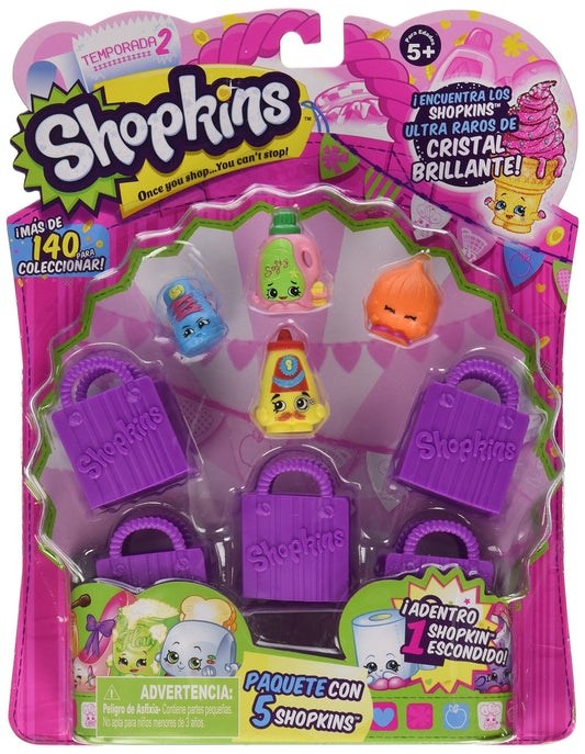 RANGS JAPAN Shopkins Season 2 5-Pack characters for playful collection and display.