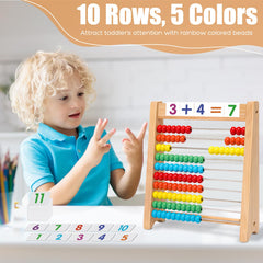 Ranqibo abacus with metal sliding rods for easy bead movement.