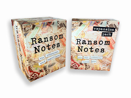 Ransom Notes base magnets for quick, hilarious sentences at parties