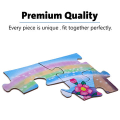 RANSUNN colorful princess and unicorn scene supports visual recognition.