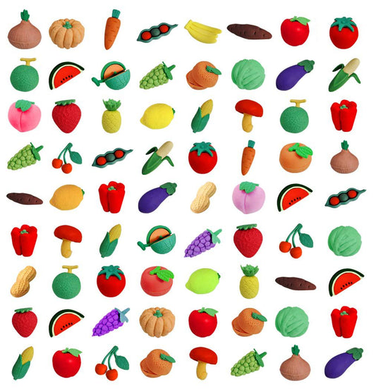 Ranvi vegetable collection eraser puzzle for classroom rewards and playful learning.