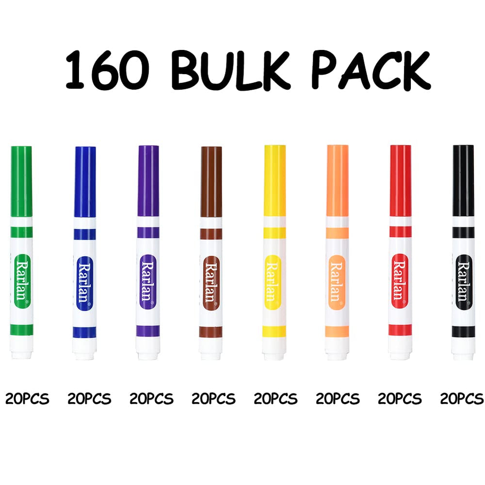 Rarlan classroom-pack markers 20 each color support group art and activities.