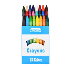 Rarlan Crayons 24-color palette shown in colorful swatches for vibrant artwork.