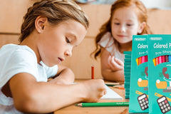 Kids drawing with Rarlan colored pencils offering smooth color application.