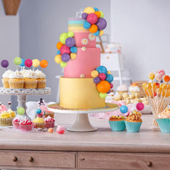 RASSLISA orange ball cake picks add warm color to desserts