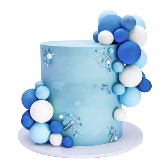 RASSLISA ball cake topper blue white adds playful charm to cakes