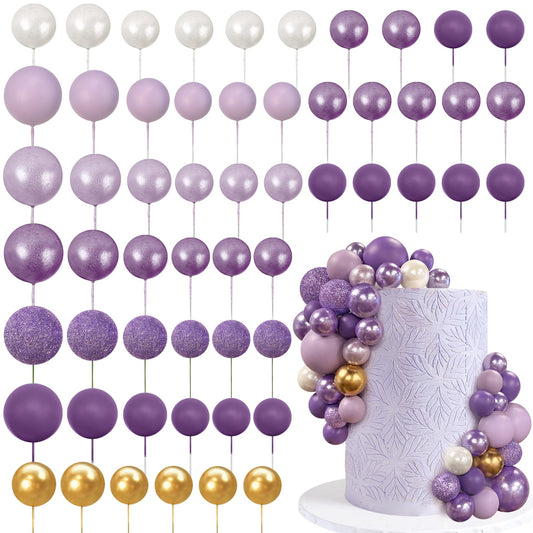 RASSLISA ball topper in pearlescent deep purple for festive cake dΓ©cor.