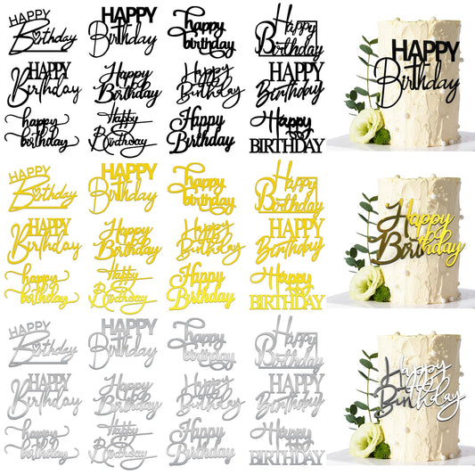 RASSLISA mirror acrylic cake toppers on cake add festive sparkle and easy decoration.