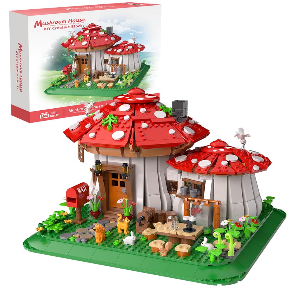 RAVAYO Mushroom House showing assembly steps for easy building
