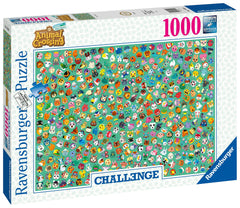 Ravensburger Animal Crossing Challenge Edition puzzle laid on table elevates focus.
