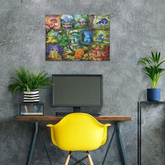 Ravensburger Beautiful Mushrooms FSC materials logo indicates sustainable sourcing.