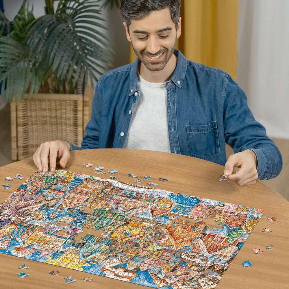 Ravensburger Christmas Cookie Village trees bring sweet winter charm to evenings