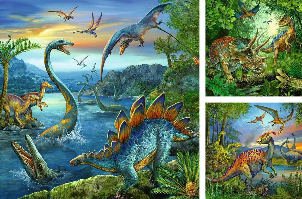 Ravensburger Dinosaur Fascination pieces close-up showing unique shapes and smooth interlock