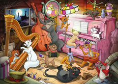 Ravensburger Disney Aristocats puzzle box and artwork ready for framing after completion