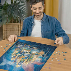 Ravensburger Disney Castle Ariel puzzle table—a relaxing activity for quiet evenings