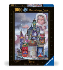 Ravensburger Disney Castle Belle puzzle pieces close-up show precise interlocking.
