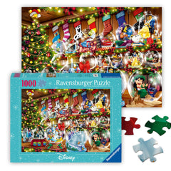 Ravensburger Disney Christmas 1000-piece puzzle snowglobes scene for cozy family time