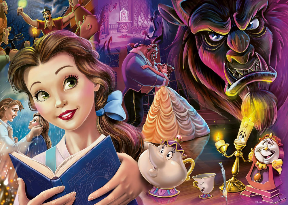 Ravensburger Disney Belle 1000-piece puzzle cover with premium interlocking fit