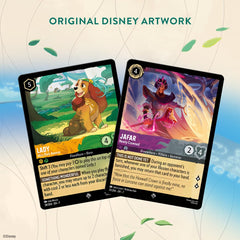 Ravensburger Lorcana foil card preview shows shiny collectible options