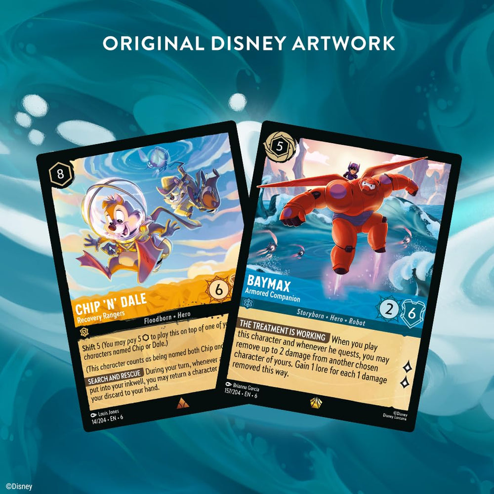 Ravensburger Disney Lorcana Azurite Sea card art featuring beloved characters