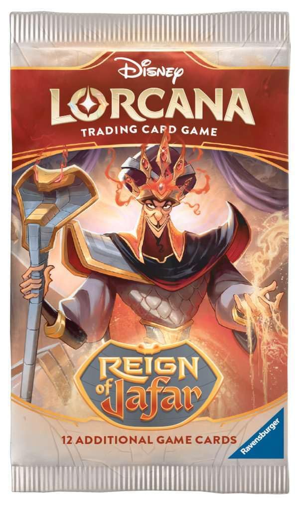 Close-up of common, uncommon, rare and foil cards in Lorcana set